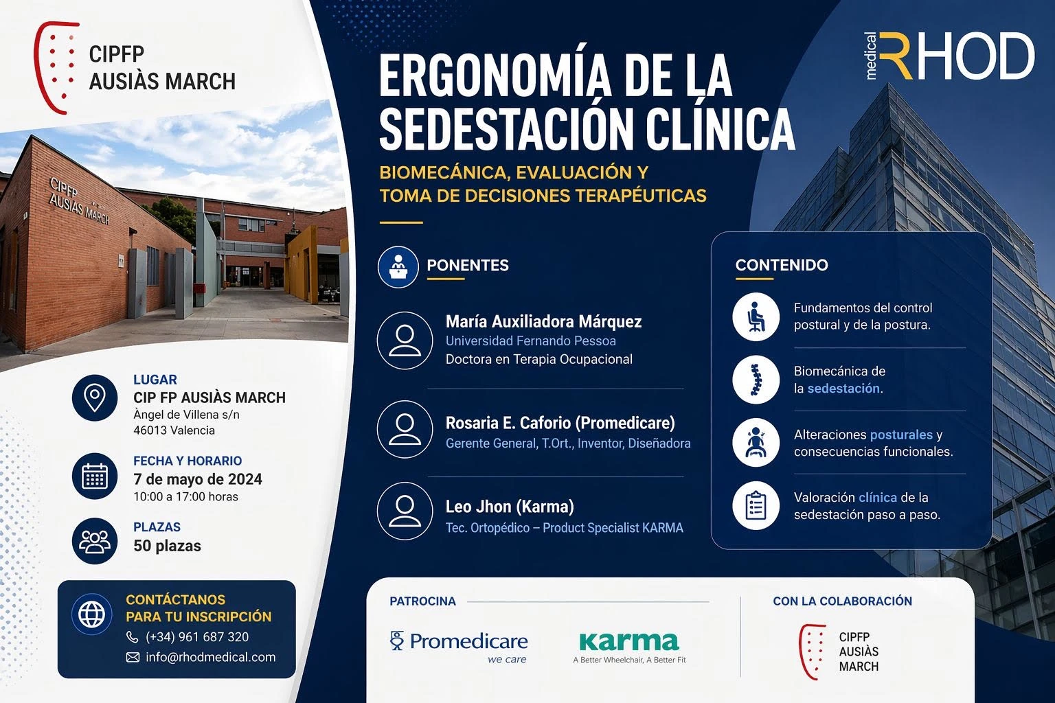 Charla sobre ergonomía de la sedestación clínica